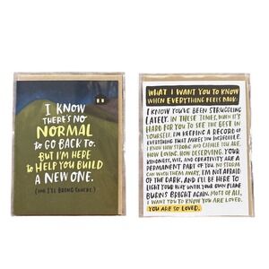 2 Emily McDowell Studio Greeting Cards Encouragement Support Bundle Struggles‎
